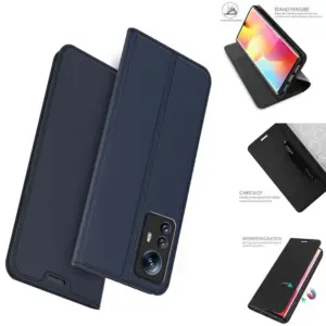 Luxury Phone Stand Case for Redmi Note 12s 12 10 9 Pro Full Coverage Skinsense PU Leather Magnetic Flip Card Slot Wallet Pouch