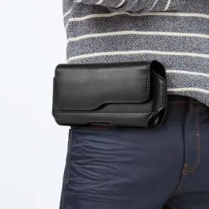 Universal Leather Case for iPhone Samsung Huawei Xiaomi Mens Waist Pack Belt Clip Bag Smaller than 7" Mobile Phone Pouch Holster