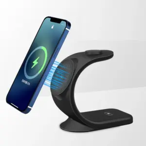 for Magsafe Magnetic Wireless Charger Stand Holder for iPhone Bracket Cradle for Apple iWatch AirPods C Shape Charging Dock Base